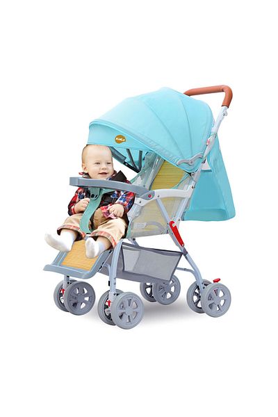 KidLe Baby Stroller,Bamboo Woven Ultra-light Stroller, Can Sit, Lie Down And Fold