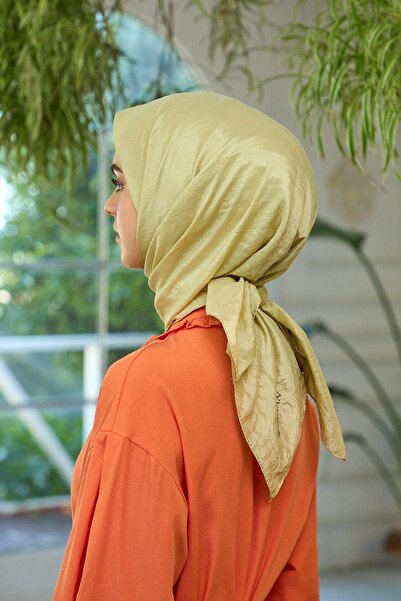 İpekhan Φουλάρι από λινό και μετάξι με απλό σχέδιο - 10100-02