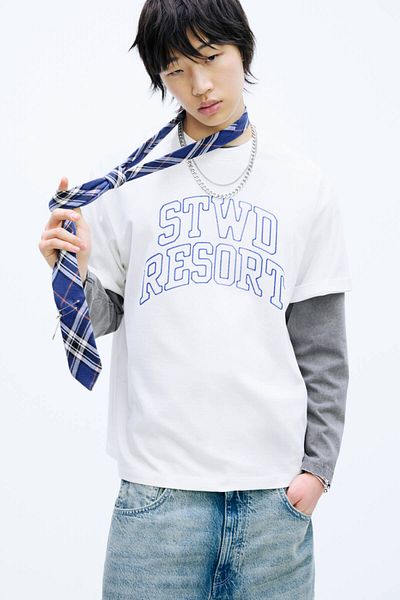 Pull & Bear Short sleeve STWD Resort T-shirt