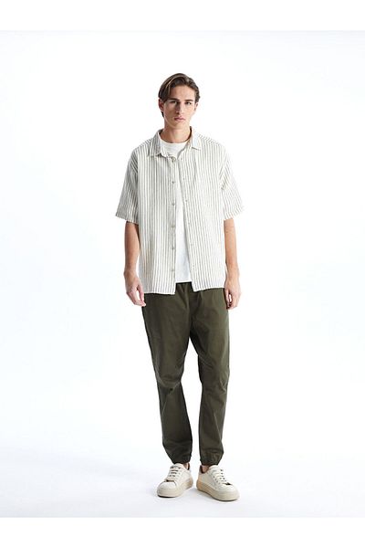 LC Waikiki Comfortable Fit Short Sleeve Striped Men's Shirt