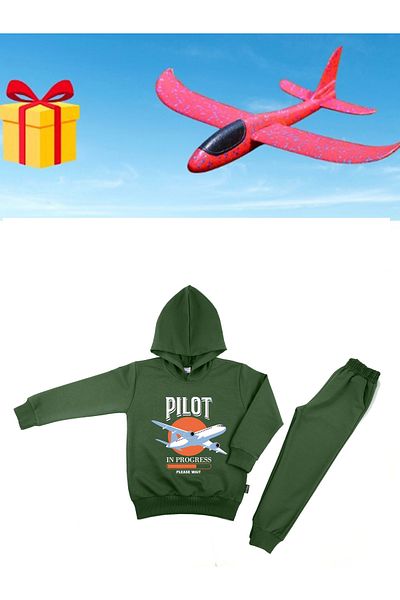 skycott Pilot Themed Children's Hooded Tracksuit Set