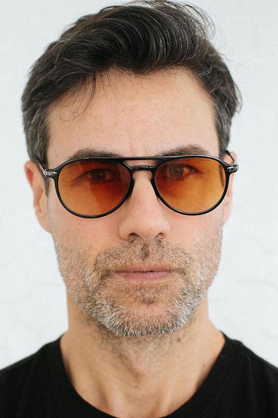 Bilge Karga Javier Black Orange Gradient Men's Sunglasses
