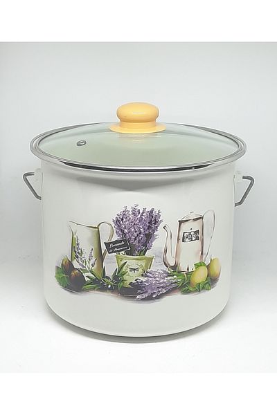 ALEV Enamel House 22 cm 5 Liter Lavender Enamel Copper