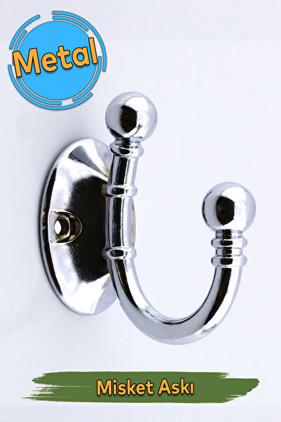 Badem10 Misket Askı Gümüş Vestiyer Dolap Askılık Askılığı Duvar Banyo Mutfak ...