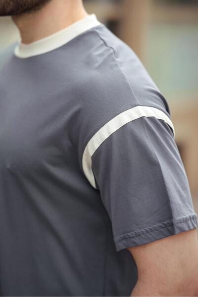 Madmext Smoked Crew Neck Regular Fit Men's T-Shirt E7126