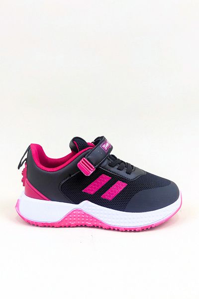 MORENİCA Black Fuchsia Velcro Orthopedic Girl's Sneaker