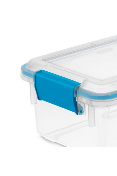 Sterilite Stackable Rectangular Space Saving Gasket Storage Box 7.5qt