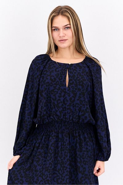 Gant Women Allover Print Midi Dress, Navy