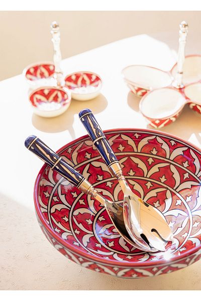 The Mia Corallo Salad Bowl Red 32x32x13 cm CRL0012