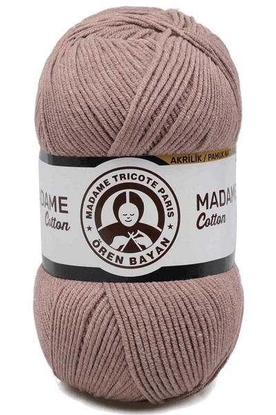 Ören Bayan 1 Piece Madame Cotton Hand Knitting Yarn Wool 100 Gr 057 Light Brown