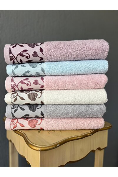 SARRA HOME %100 Pamuklu Jakarlı Çeyizlik El Havlusu Takımı