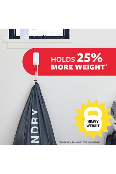 COMMAND Damage-Free Self-Adhesive Plastic Hook X-Large