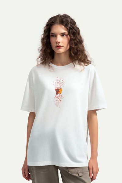 KAFT Unisex Oversize Design T-Shirt - Μέση