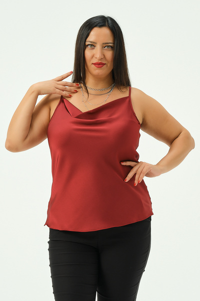 Shahiqa Büyük Beden Degaje Yakalı Atlet