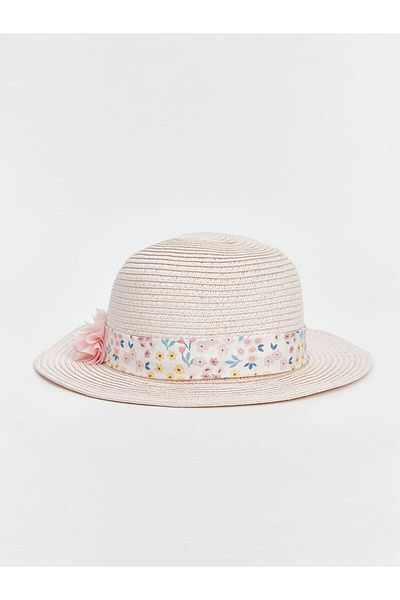 LC Waikiki New Season Floral Baby Girl Straw Hat - S51366Z1