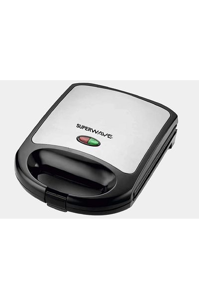 Super Wave 4 Slices Electric Panini Press Grill 1400W | Breakfast Sandwich Maker |Nonstick Two-Sided Hot Plates