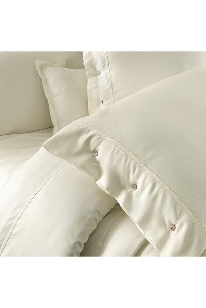 Sarev "300 Tc" Monochrome Ecru Satin Duvet Cover Set