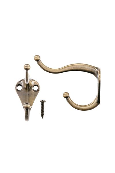 ACE Antique Brass Elegant Small Coat and Hat Hook 3inch