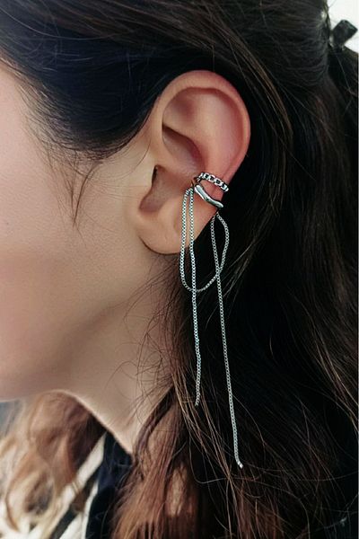 SelinDiamond Compression Dangle Cartilage Earrings