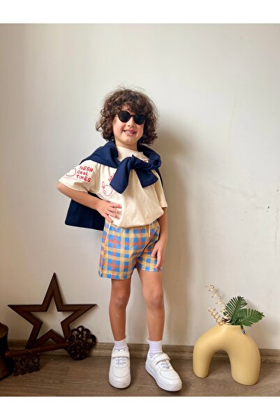 DİVİSTA Unisex Children's Multicolor Patterned Shorts