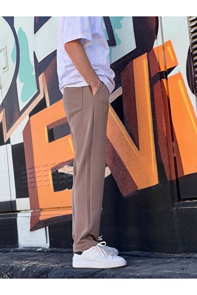 ElitWear Új szezon kényelmes szabású, rugalmas derék és húzózsinóros szövet nadrág