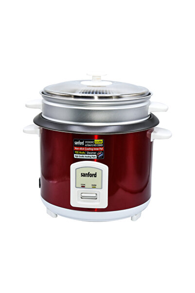 Sanford طباخ أرز كهربائي سعة 2.2 لتر وقوة 900 وات SF2502RC - أحمر