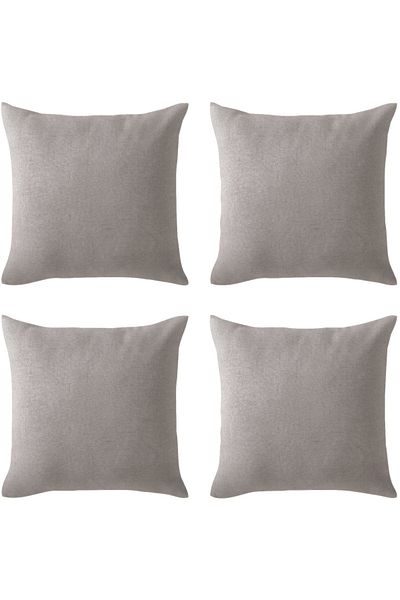 De'Vor Stone Color Throw Pillow Cover Set of 4 - Hidden Zipper - Velvet Texture
