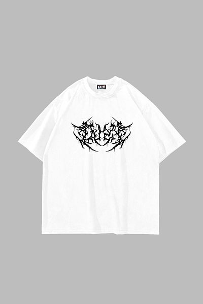 Sekizbiraltı Tricou alb unisex oversize cu imprimeu Dusk