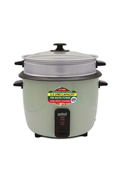 Sanford طباخ أرز كهربائي سعة 2.2 لتر وقوة 900 وات SF1190RC - أخضر