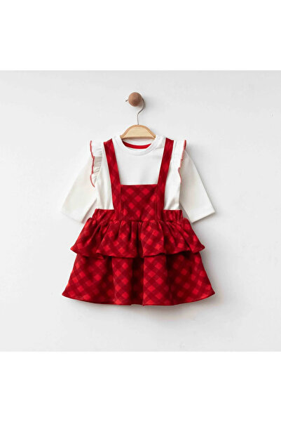 Kids ESLENZA %100 Pamuk Salopet Elbise, Sweat İkili Takım