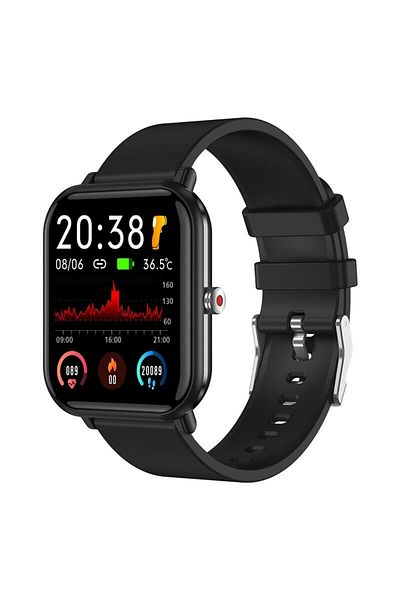 Choice Black LIGE 2024 New Q9 Pro Smart Watch Body Temperature Monitor Music Control Sports Waterproof Smar