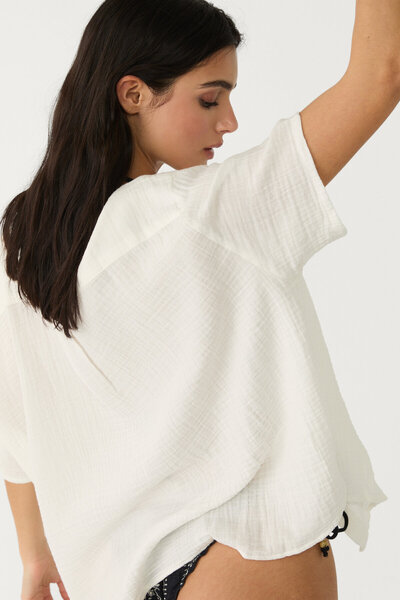 Stradivarius Flowing cotton shirt