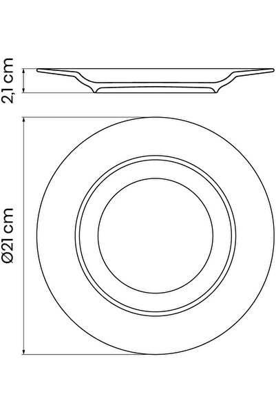 TRAMONTINA Since 1911, Made In Brazil - Ingrid 21cm Porcelain Dessert Plate
