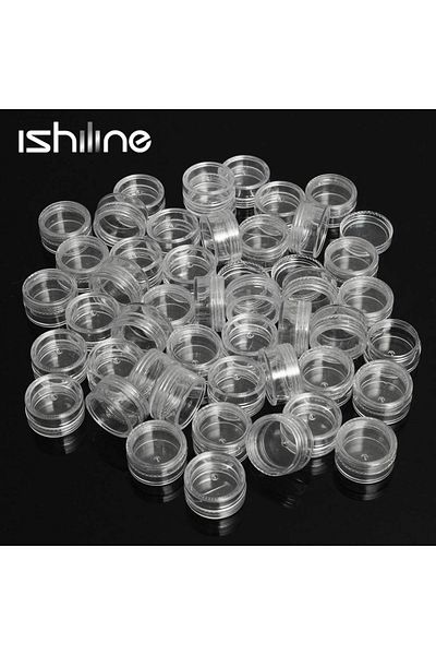 Choice 50pcs 50pc/Lot 5g Sample Clear Cream Jar Mini Cosmetic Bottles Containers Transparent Pot For Nail A