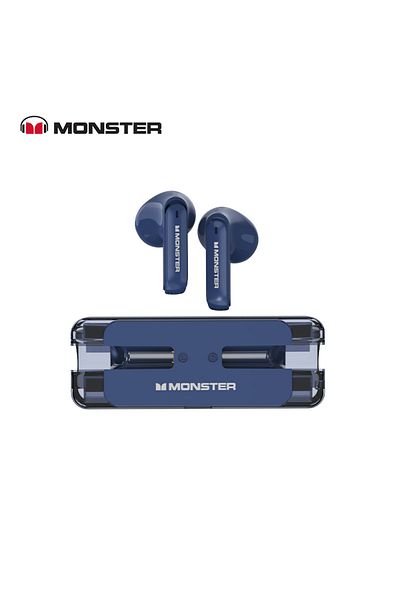 MONSTER Blue Xkt08 Earphone Bluetooth 5.3 Ture Wireless Earbuds Low Latency Noise Reduction Headphon