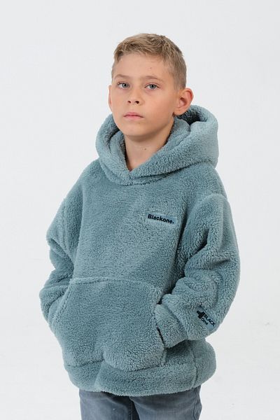 Black One Плюшена блуза с качулка за момчета/момичета