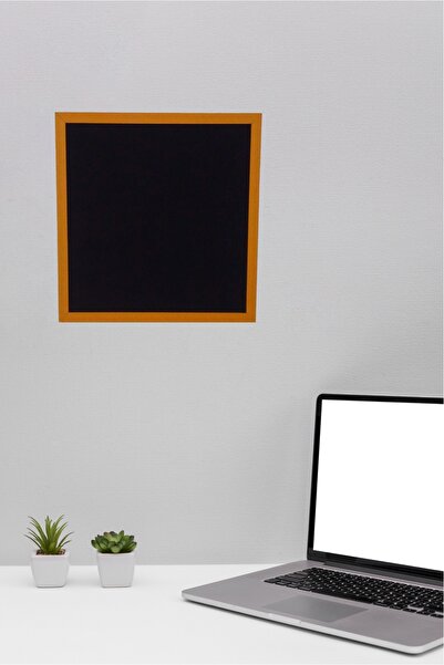 Scribo Mantar Pano 50x50cm Turuncu Çerçeve Siyah Eva Zemin