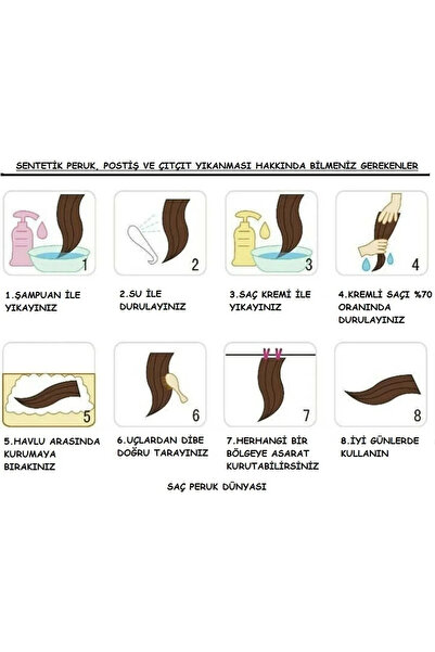 CREST E-TİCARET Short Hair! !! Men's Synthetic Short Length Wig Product Length: 25 – 30cm Product Weight: 110 – 120Gr.Copper