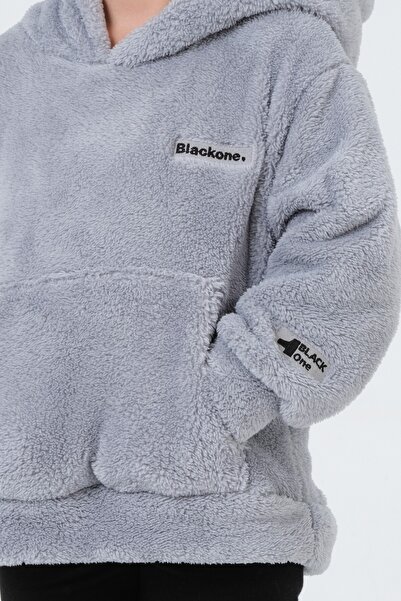 Black One Παιδικό βελούδινο μπλουζάκι για αγόρια/κορίτσια με κουκούλα