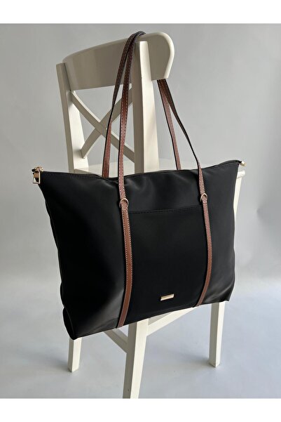 Mia Collection ألماتي موديل حقيبة يد وكتف نسائية باللون الأسود إلى البني