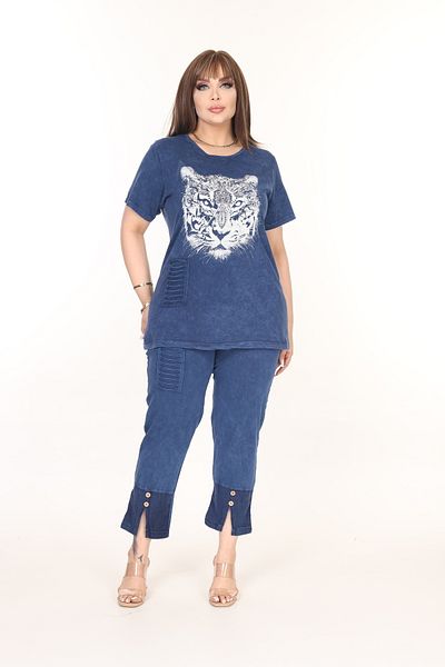özle fashion Stone Printed Top and Bottom Set