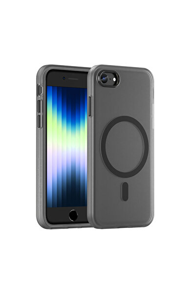 Choice جراب حماية فاخر ناعم SE3 Magsafe SE4 لهاتف iPhone SE2 باللون الأسود مع...