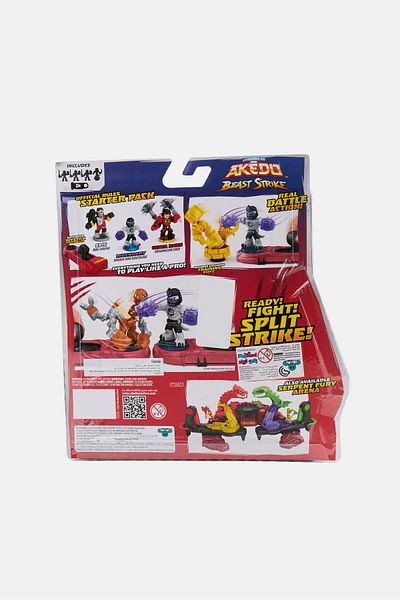 Akedo Beast Strike Battle Warriors Starter Pack With Exclusive Joystick Controller, Grey