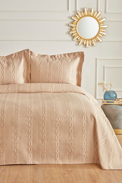 Nautica Home Rope Double Bed Cover Set Beige
