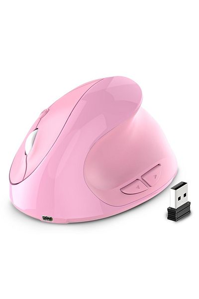 Choice ماوس عمودي لاسلكي قابل لإعادة الشحن من JOMAA بمنفذ USB 2.4 جيجاهرتز لليد اليمنى مريح للكمبيوتر المحمول