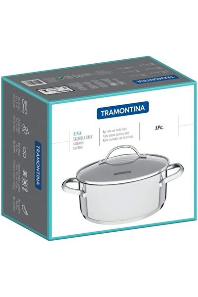 TRAMONTINA Since 1911, Made In Brazil - Una 24cm 4.8l Stainless Steel Shallow Casserole With Tri-ply Bottom