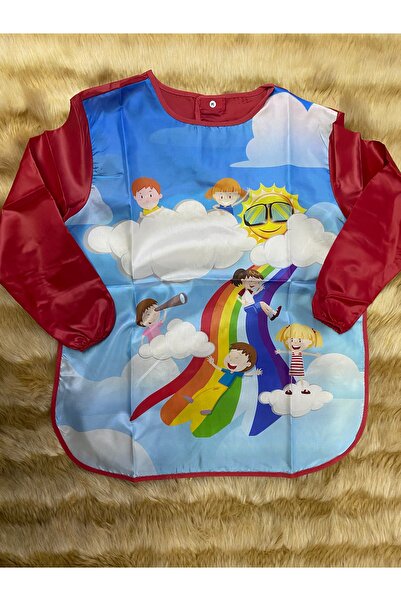 skycott șorț pentru copii drăguț imprimat digital cu închidere cu cârlig și buclă șorț de pictură cu mâner elastic