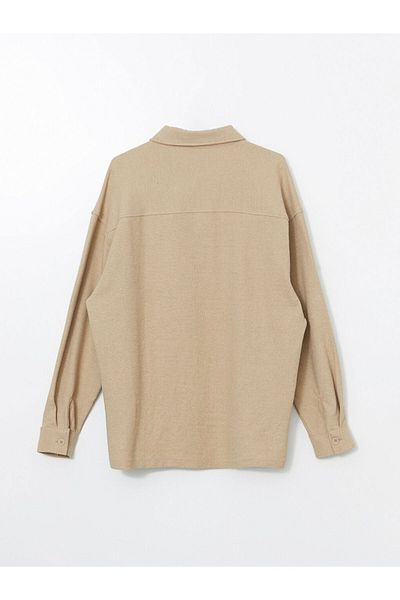 LC Waikiki Ανδρικό πουκάμισο XSIDE Comfortable Fit μακρυμάνικο Gabardine