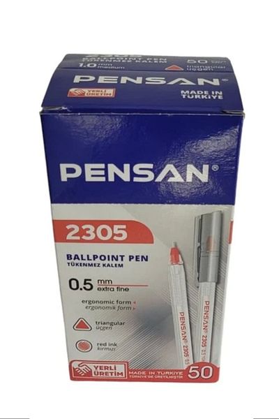 Pensan Office Ballpoint Pen 0.5 Mm. Red 50's