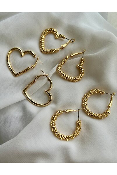 MRK 6lı Kalp Halka Küpe